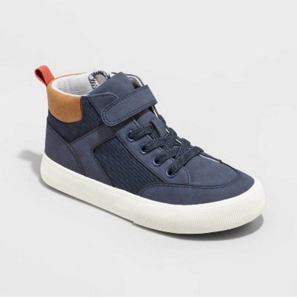 Cat Jack Boys' Zipper Sneakers Navy NWT